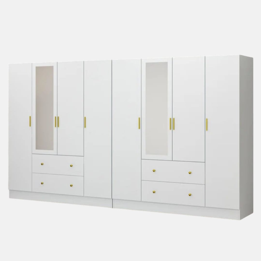 Royal 8-Door Armoire with Drawers & Mirrors -Mr. Bed